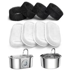 Bebedero automático gatos acero inoxidable 3,2l con filtros