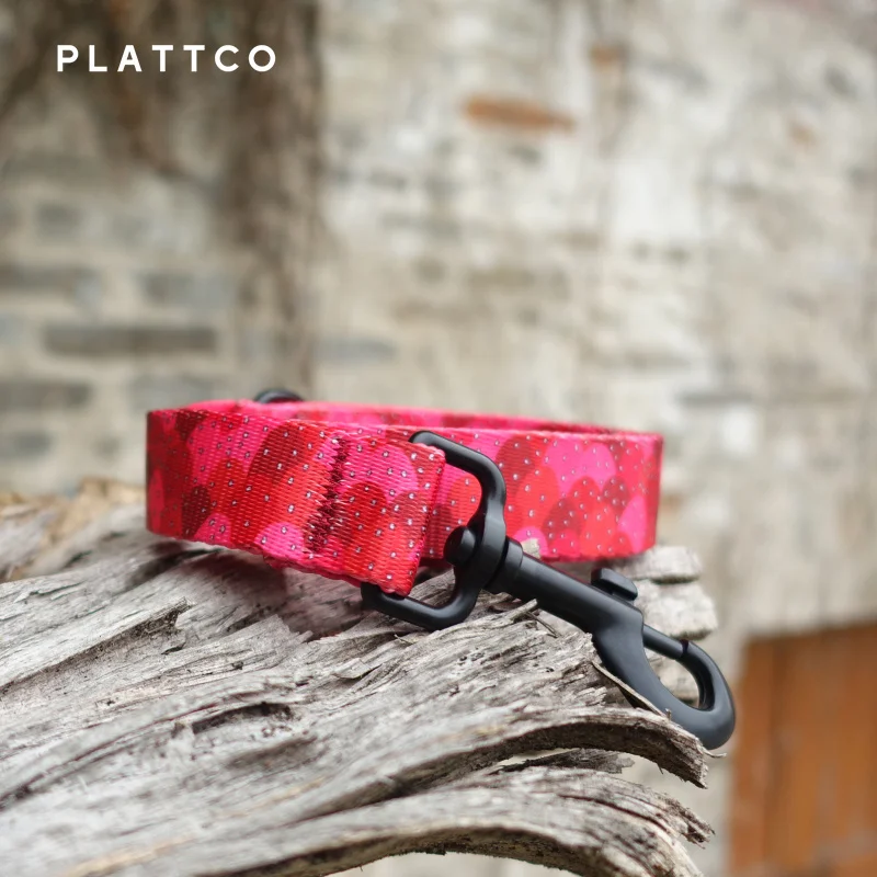 Correa para perro PLATTCO personalizada STRAWBERRY JELLY, correa para cachorros de nailon de imitación para mascotas pequeñas, medianas y grandes, 5 tamaños PDL322 - imagen 2