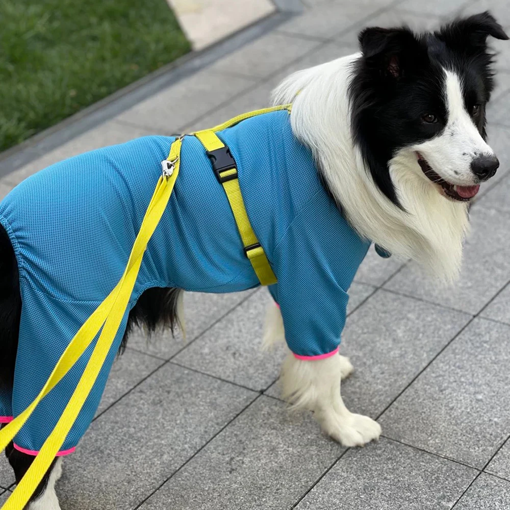 Ropa para perros grandes de secado rápido, mono refrescante transpirable para perros grandes, para Husky Golden Retriever Border Collie Dobermann, primavera y verano - imagen 3