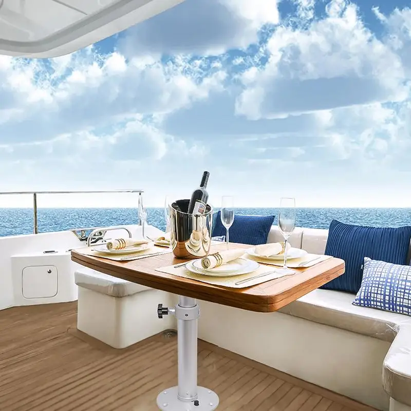 Soporte de Pedestal de mesa ajustable, patas de mesa telescópicas, soporte de Pedestal, Base de mesa elevadora RV, rotación de 360 grados para RV - imagen 2