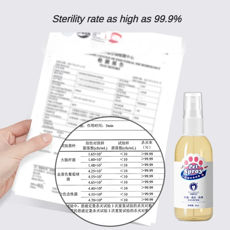 Espray de desodorización para mascotas, esterilización, caja de arena para gatos, espray antibacteriano para el hogar, suministros profesionales de olor limpio para mascotas, 60ml - imagen 4