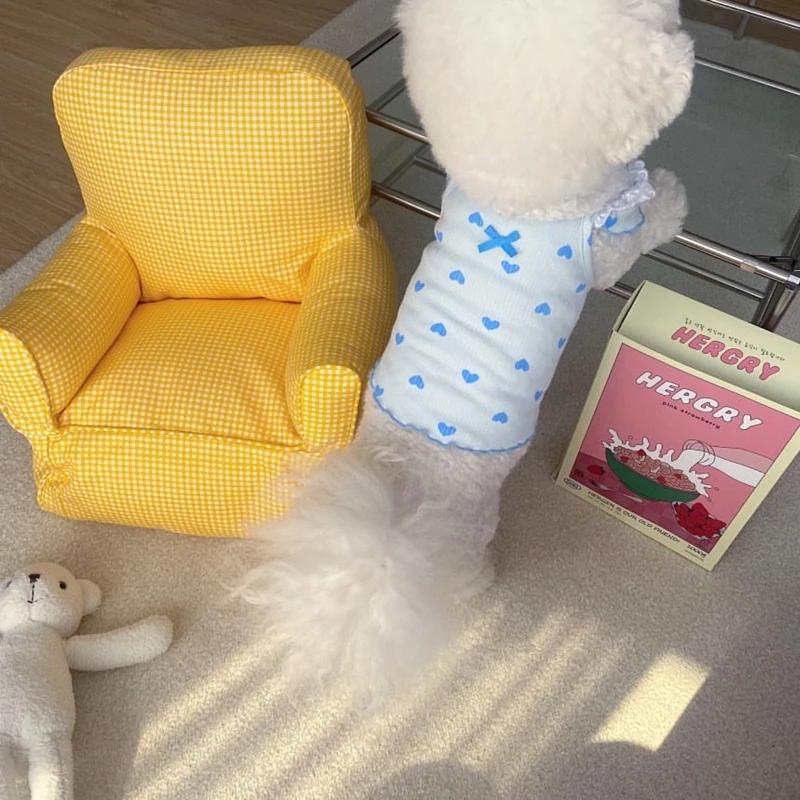 Camiseta sin mangas con tirantes finos para mascotas, oso de peluche, Yorkshire Malzis, ropa para perros pequeños, chaleco de refrigeración para perros - imagen 5