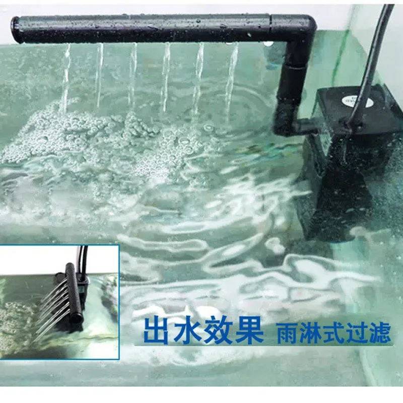 Filtro incorporado para pecera pequeña, filtro para tanque de tortuga de bajo nivel de agua, suministros acuáticos para mascotas - imagen 3