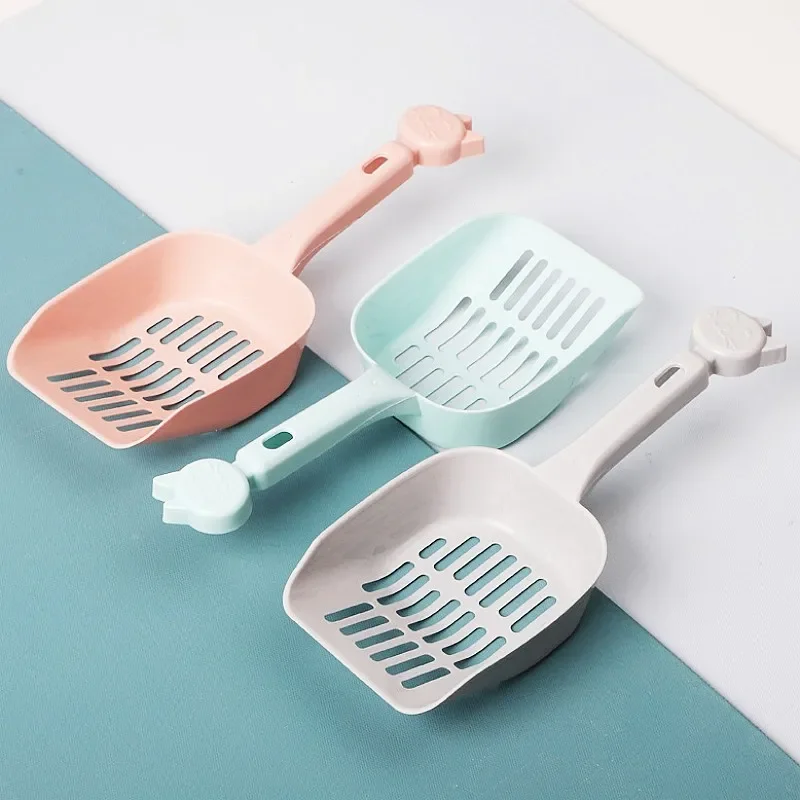 Pala de arena para gatos, pala de arena colgante para gatos, pala de arena pequeña para gatos, inodoro limpio, pala de arena con mango bonito para suministros para gatos - imagen 3