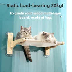 Hamaca ventral de pared para gatos – Plegable con ventana