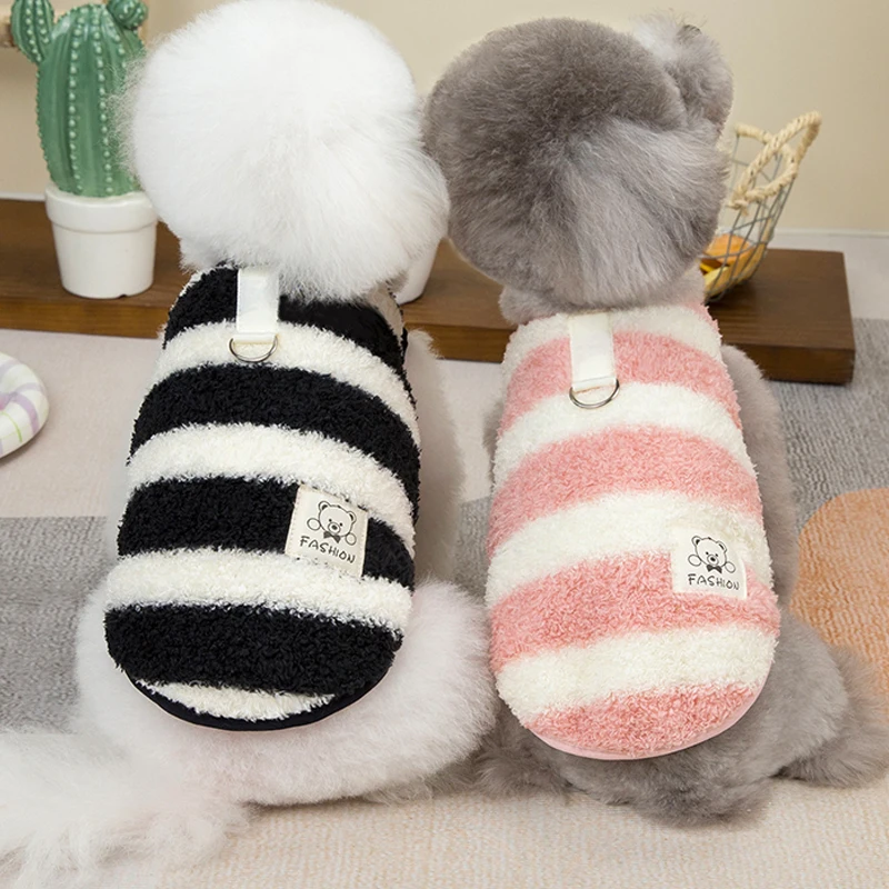 Winter Warm Pet Dog Clothes with D-ring Soft Cozy Dog Coat Chihuahua Yorkie Pet Clothes for Small Medium Dogs Pet Supplies - imagen 2