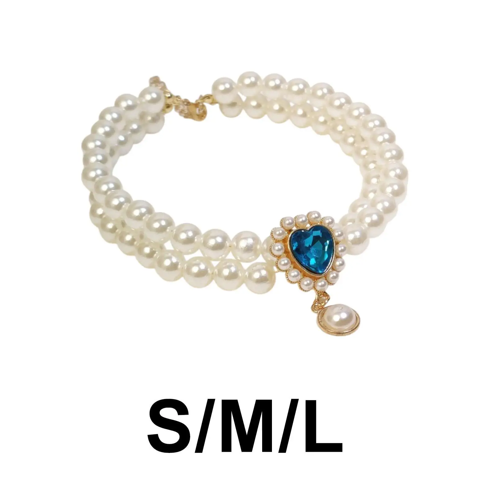 Collar de perlas para mascotas, Collar ajustable para vestir, collares para perros, joyería para cachorros - imagen 2