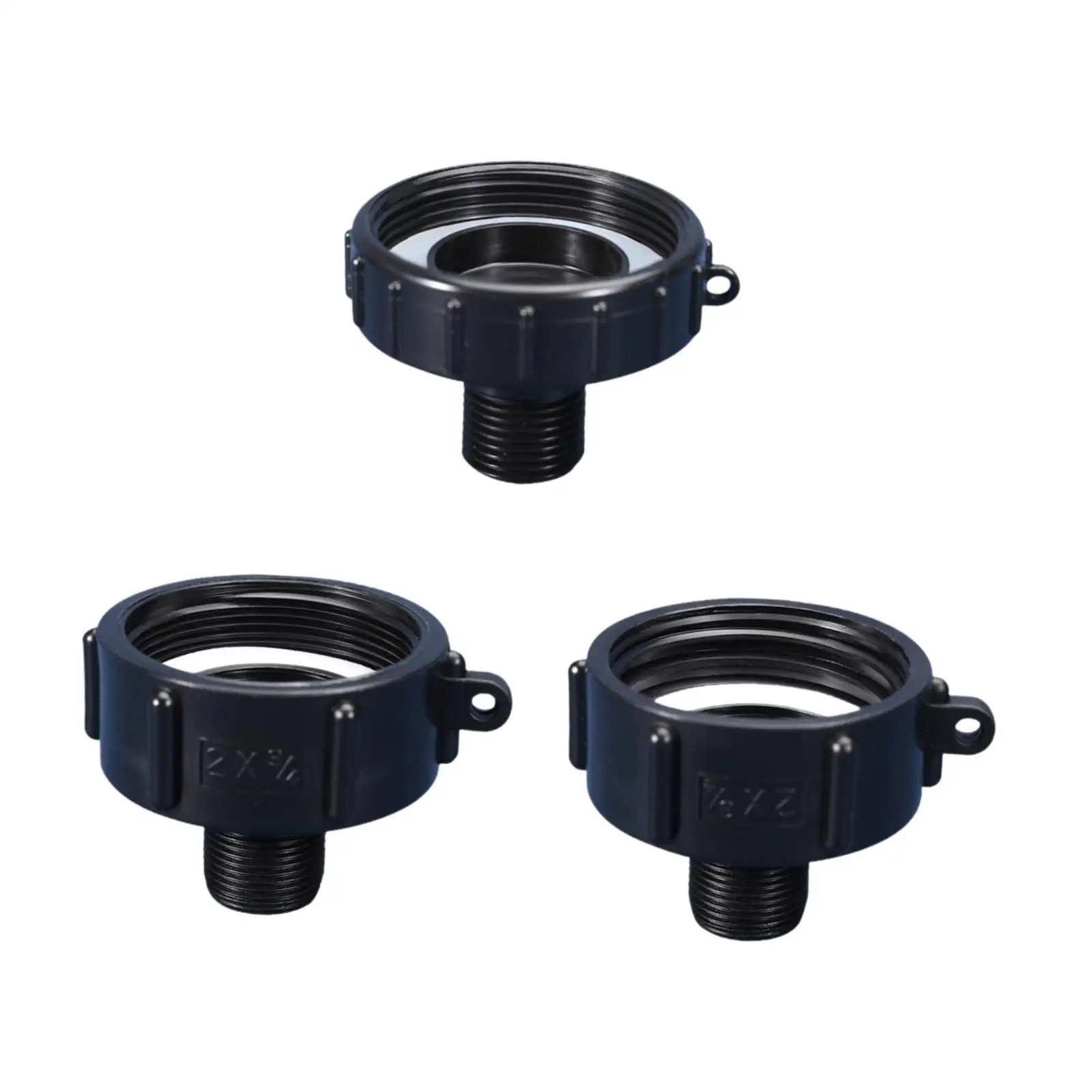 Adaptadores de drenaje IBC de 3 uds, piezas de cubo de toneladas, conector a prueba de fugas de calidad alimentaria, adaptador macho para manguera de agua para manguera de jardín - imagen 3