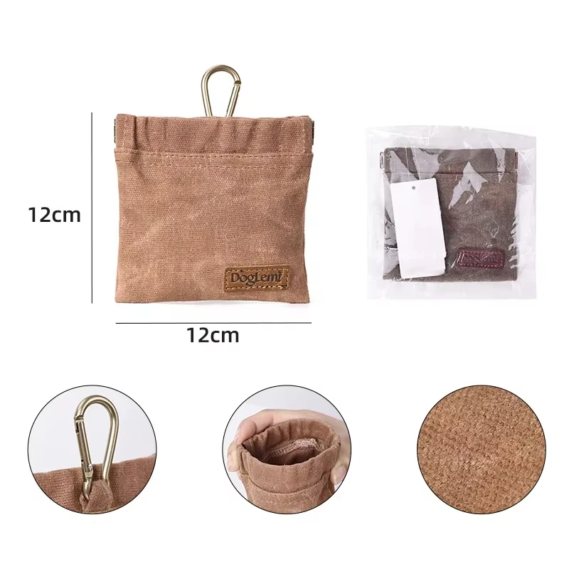 Bolsillo para aperitivos para perros que camina con mosquetón, bolsa de golosinas para mascotas manos libres, bolsa de almacenamiento, bolsa de entrenamiento para cachorros y perros, recompensa de comida - imagen 3