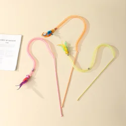 Caña de pescar interactiva con pluma y hierba gatera para gatos