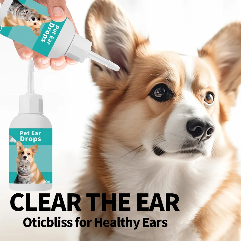 Nuevo lavado de orejas para mascotas, Reduce el aceite para las orejas, mantiene tus orejas frescas e inodoras, lavado y cuidado de las orejas de gato y perro, 2 gotas de lavado de orejas