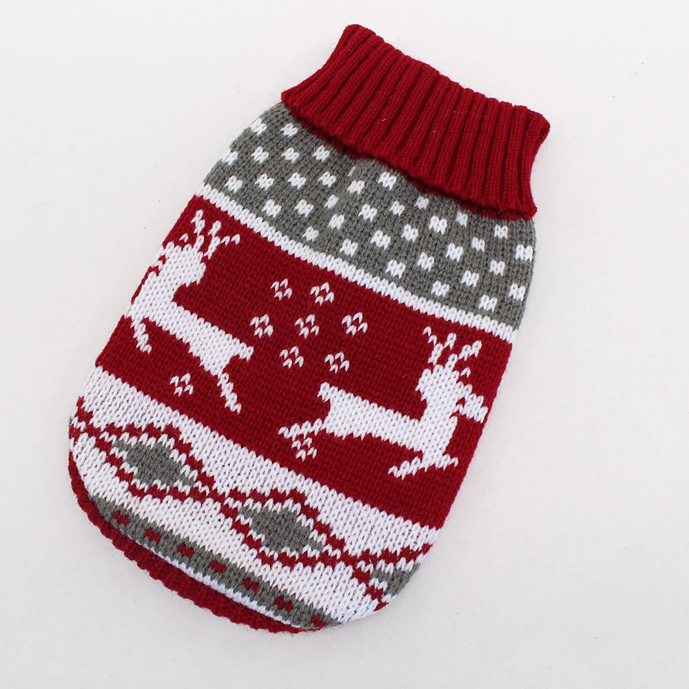 Suéter navideño para perros, suéter para cachorros, suéter navideño navideño con patrón de alce para perros y gatos - imagen 2