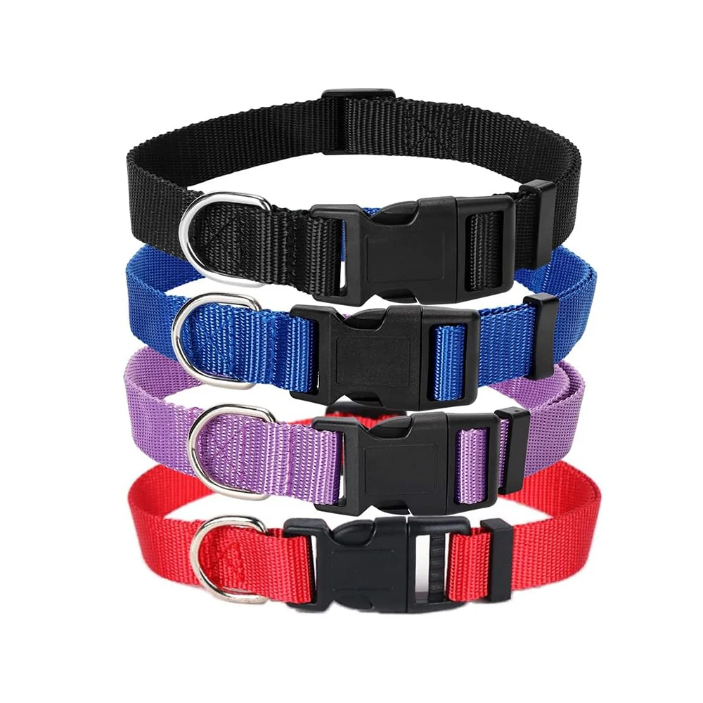 Collar para mascotas con anillo en D, collares ajustables para perros con hebilla de liberación rápida, Collar antipérdida de nailon duradero para cabras, ovejas y caballos - imagen 2