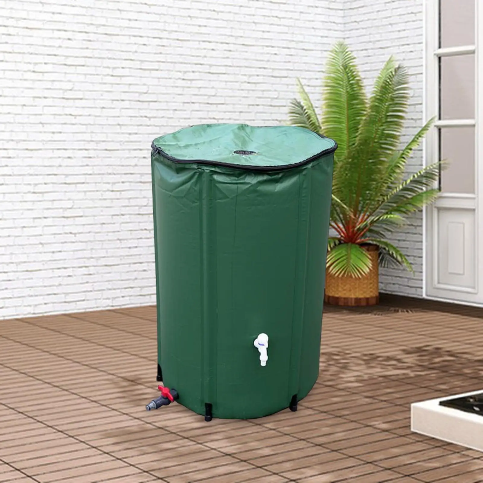 Foldable Rain Barrel Water Butt Rainwater Storage Tank with Overflow Kit Water Collection Container Rainwater Collection System Foldable Rain Barrel Water Butt Rainwater Storage Tank with Overflow Kit Water Collection Container Rainwater Collection System