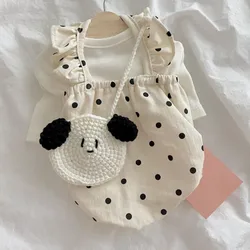Vestido de lunares para perro y gato – cómoda suave ropa mascota