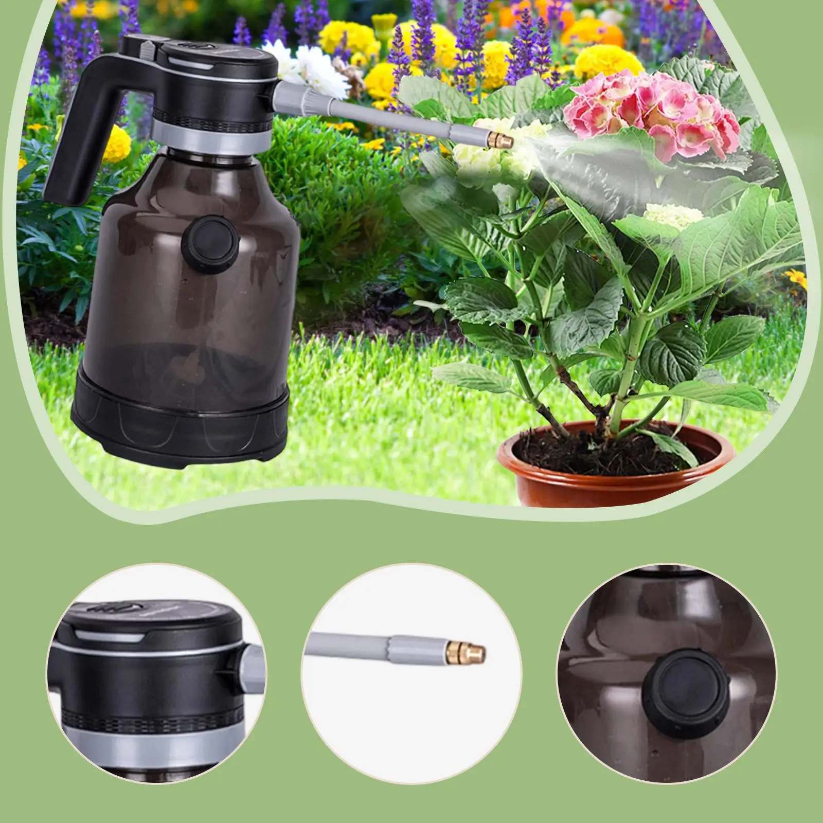 Regadera eléctrica con botella de pulverización automática con alta presión visible - imagen 5