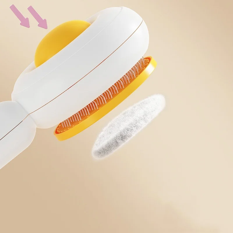 Peine para gatos, cepillo de belleza para eliminación de piel, cepillo autolimpiante de pelo largo, accesorios para perros y gatos, herramienta de aseo para quitar piel flotante