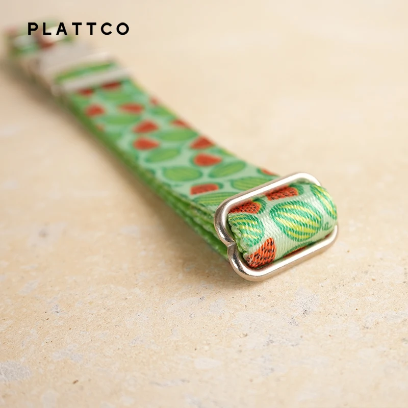 PLATTCO-collar de perro con estampado de sandía, accesorio único con hebilla plateada de alta calidad, 5 tamaños, PDC325S - imagen 5
