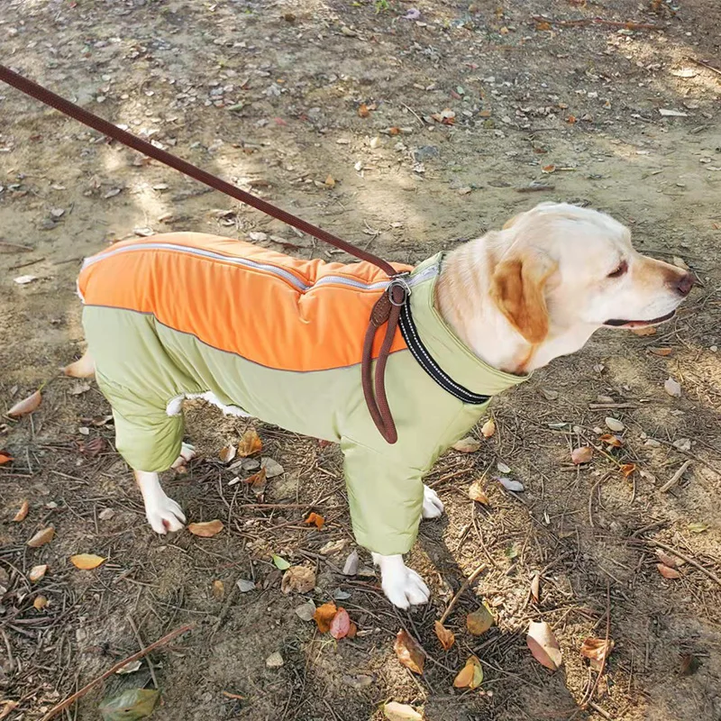 Chaqueta cálida de invierno para perros grandes, mono impermeable para perros grandes, ropa, Abrigo acolchado Doberman de galgo para perros medianos y grandes - imagen 5