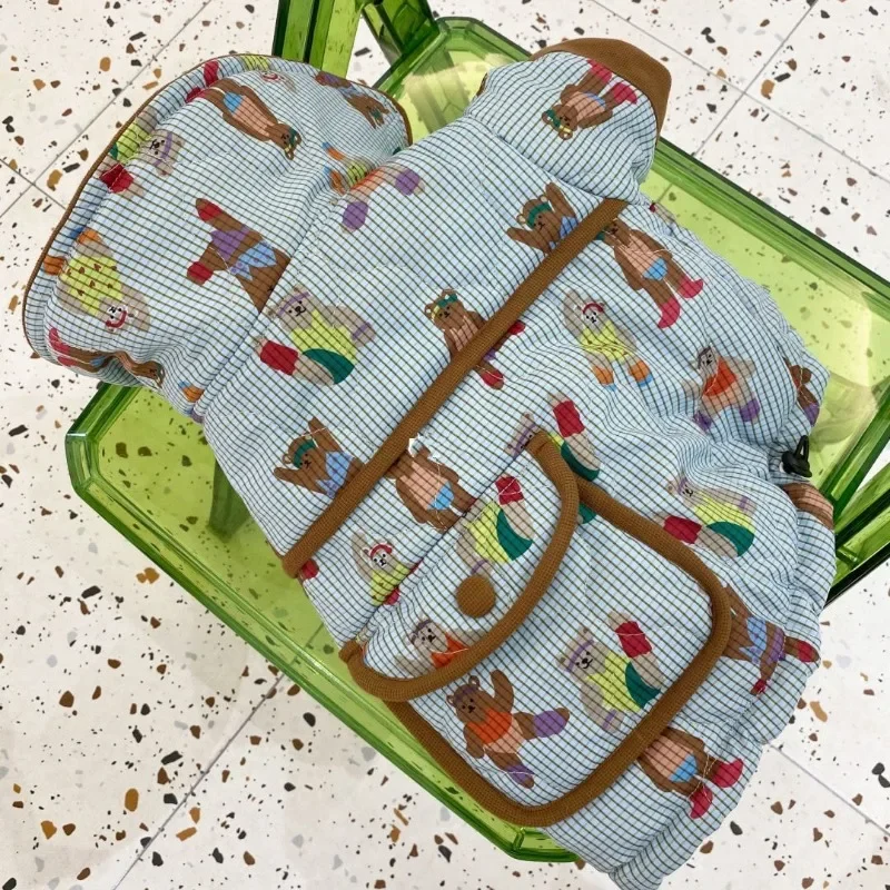 Abrigo de invierno cálido y grueso con estampado de dibujos animados, ropa para mascotas, abrigo para perros, chaquetas para perros, ropa de algodón para perros pequeños, ropa para perros a la moda - imagen 4