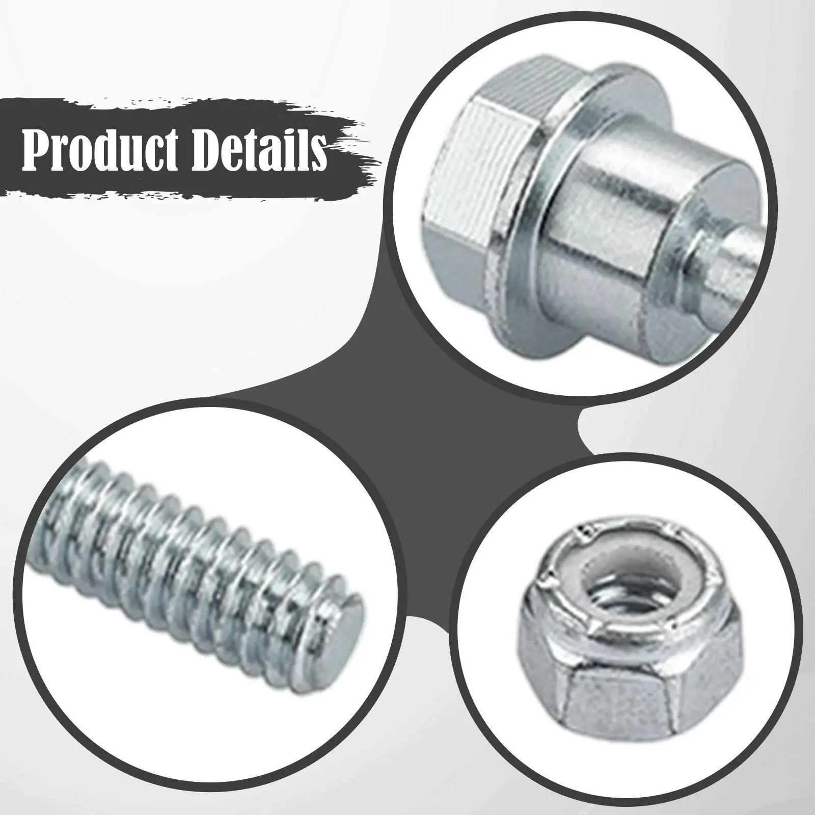 6 piezas lanzadores de nieve pernos y tuercas de cizalla suministros de alta resistencia equipo accesorios de alto rendimiento para reemplazo - imagen 5