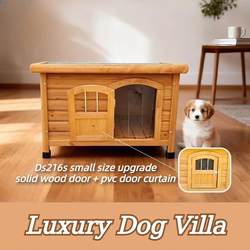 Perrera madera maciza para perro – Interior y exterior con techo abatible - imagen 2