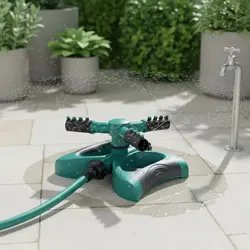 Aspersor giratorio 360º con 3 modos para jardín y perros en juego