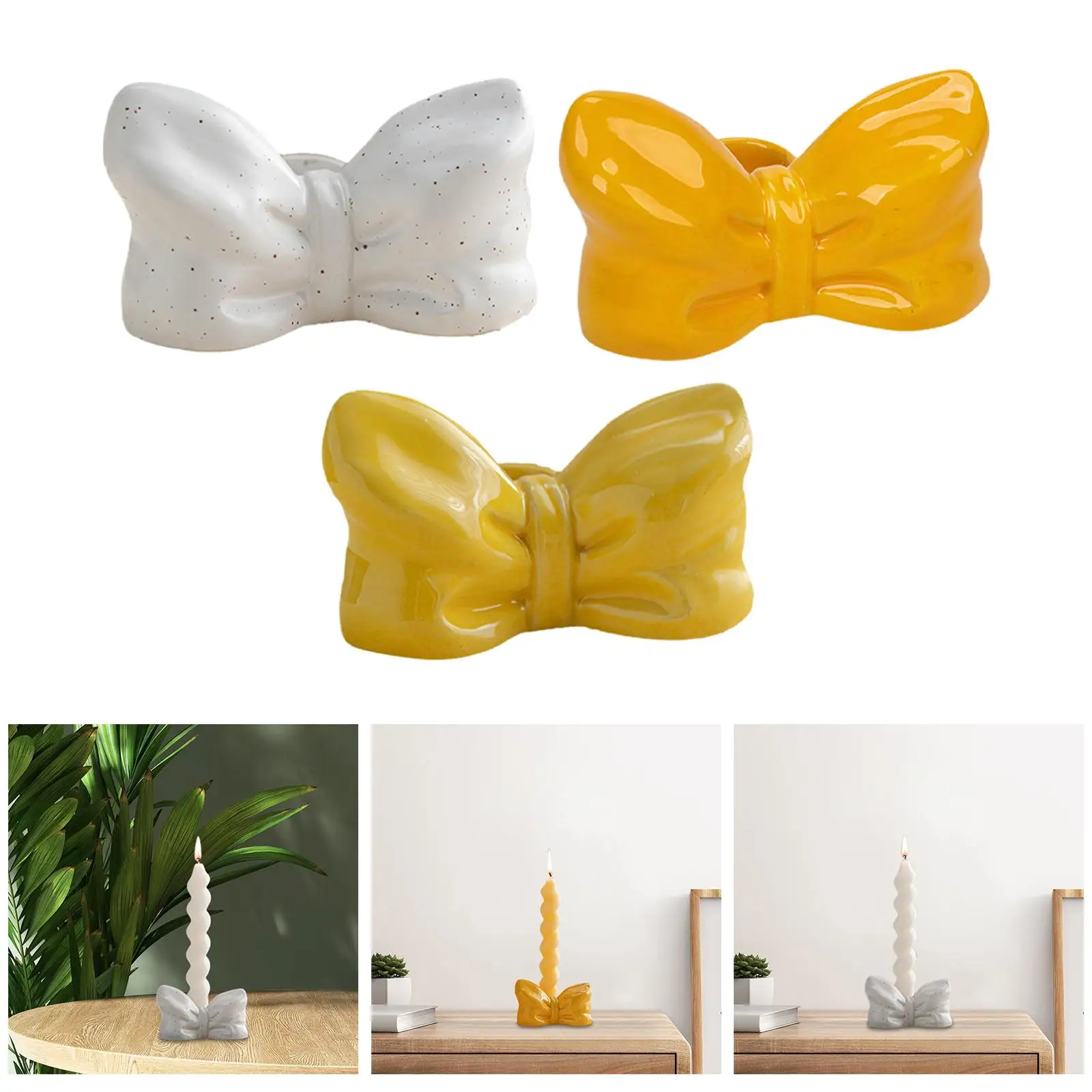 Portavelas, adorno de soporte de vela en forma de arco, candelabro para mantel de Acción de Gracias - imagen 4