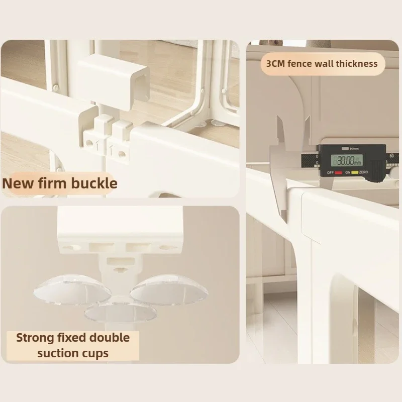 Sistema de jaula para valla para perros pequeños, bricolaje, interior, con puerta, valla para perros, casa acrílica totalmente transparente para cachorros, patio para gatitos libremente combinado - imagen 5