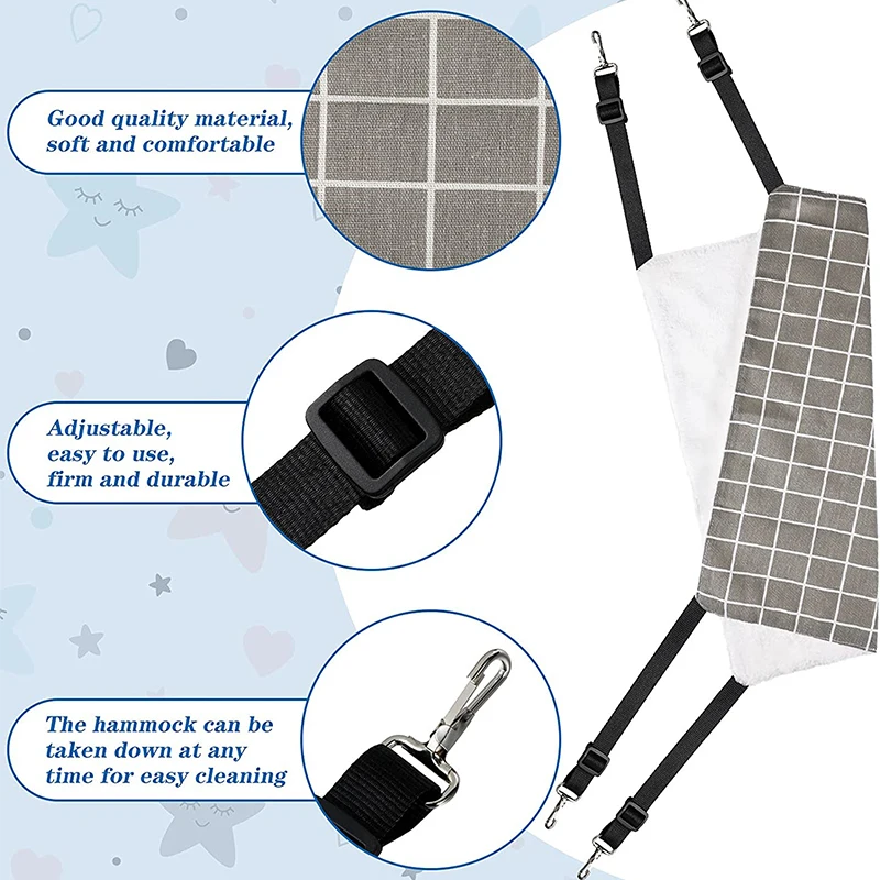 Hamaca Colgante para Gatos con Correas Ajustables - imagen 3