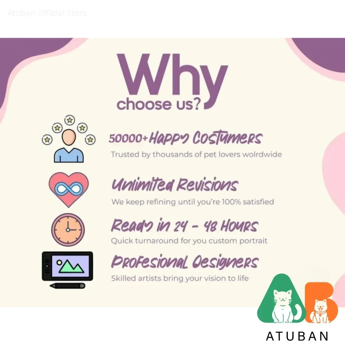 ATUBAN Retrato personalizado de la tribu de perros, retrato de gato, retrato de mascotas de héroe, regalo divertido, regalo de Navidad para mascotas, amante de las mascotas, regalo conmemorativo de mascotas - imagen 2