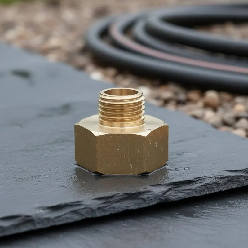 Adaptador reductor de latón macho-hembra con roscas profundas - imagen 4