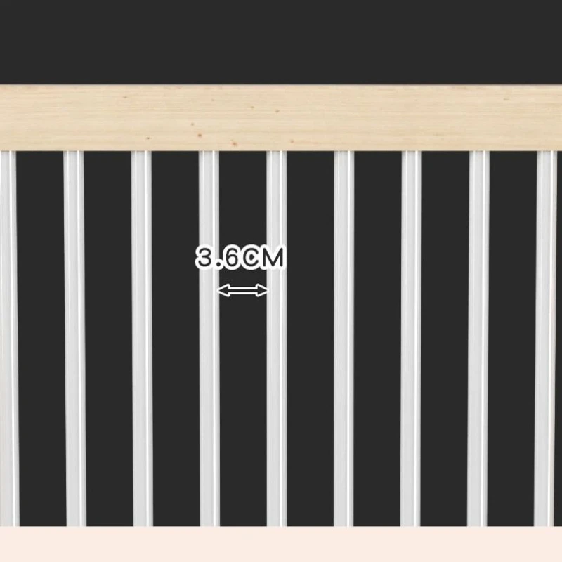 Valla plegable de madera maciza para perros y gatos, valla para puerta, barras para mascotas, carcasa para perros, accesorios para cachorros, barrera para perros y bebés - imagen 5