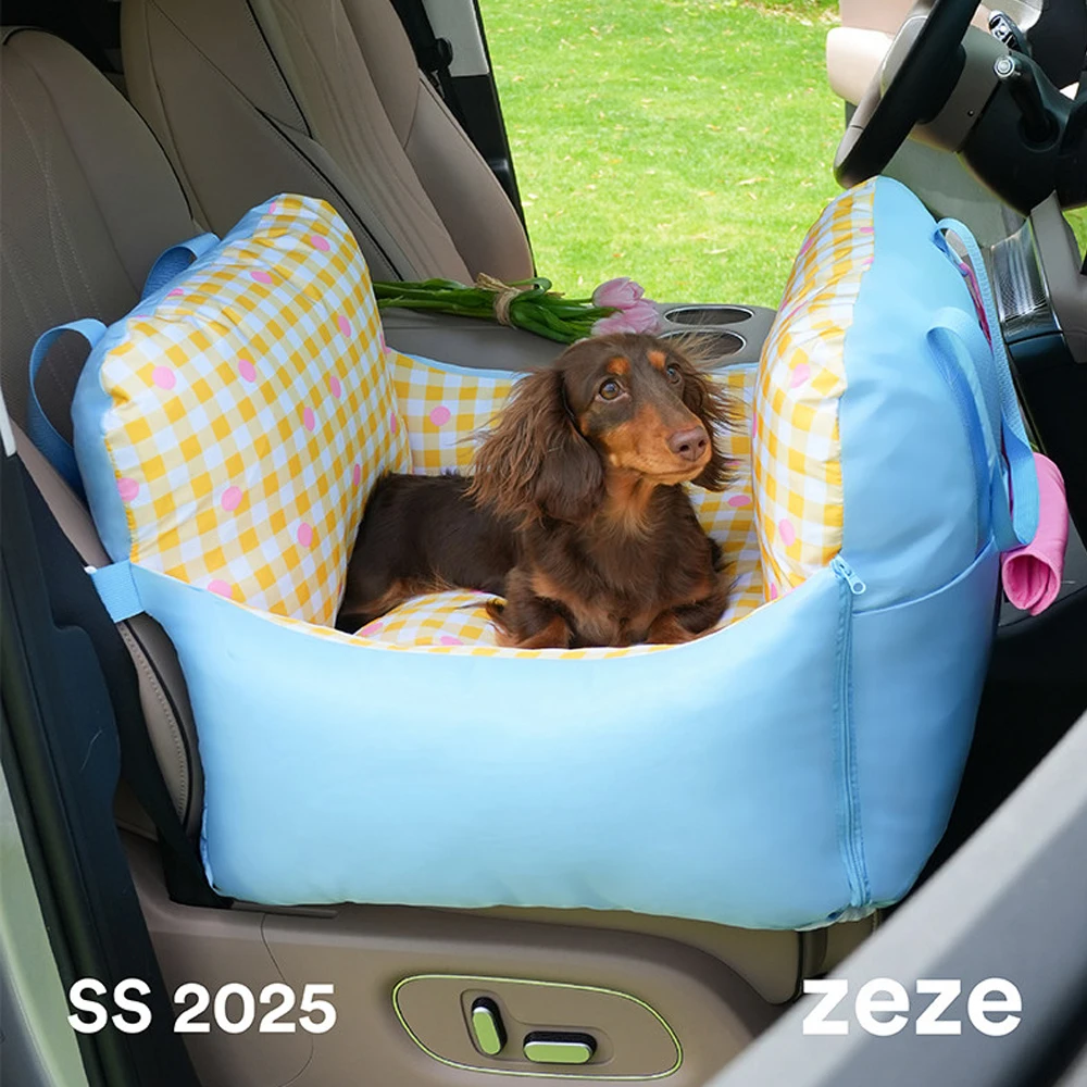 Bolsa de transporte para perros pequeños - asiento coche lavable - imagen 3