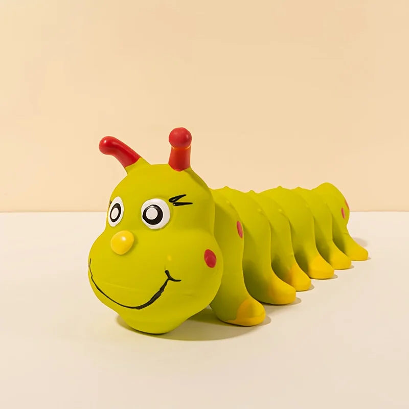 Juguete interactivo de látex para perros y mascotas, juguetes de oruga para perros, juguete para masticar para cachorros resistentes a mordeduras para perros pequeños y medianos, suministros para mascotas - imagen 4