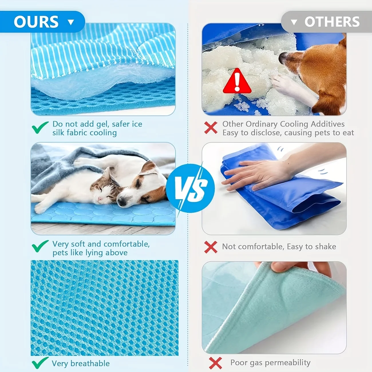 Alfombra refrescante para perros y gatos – Portátil, absorción de agua - imagen 3