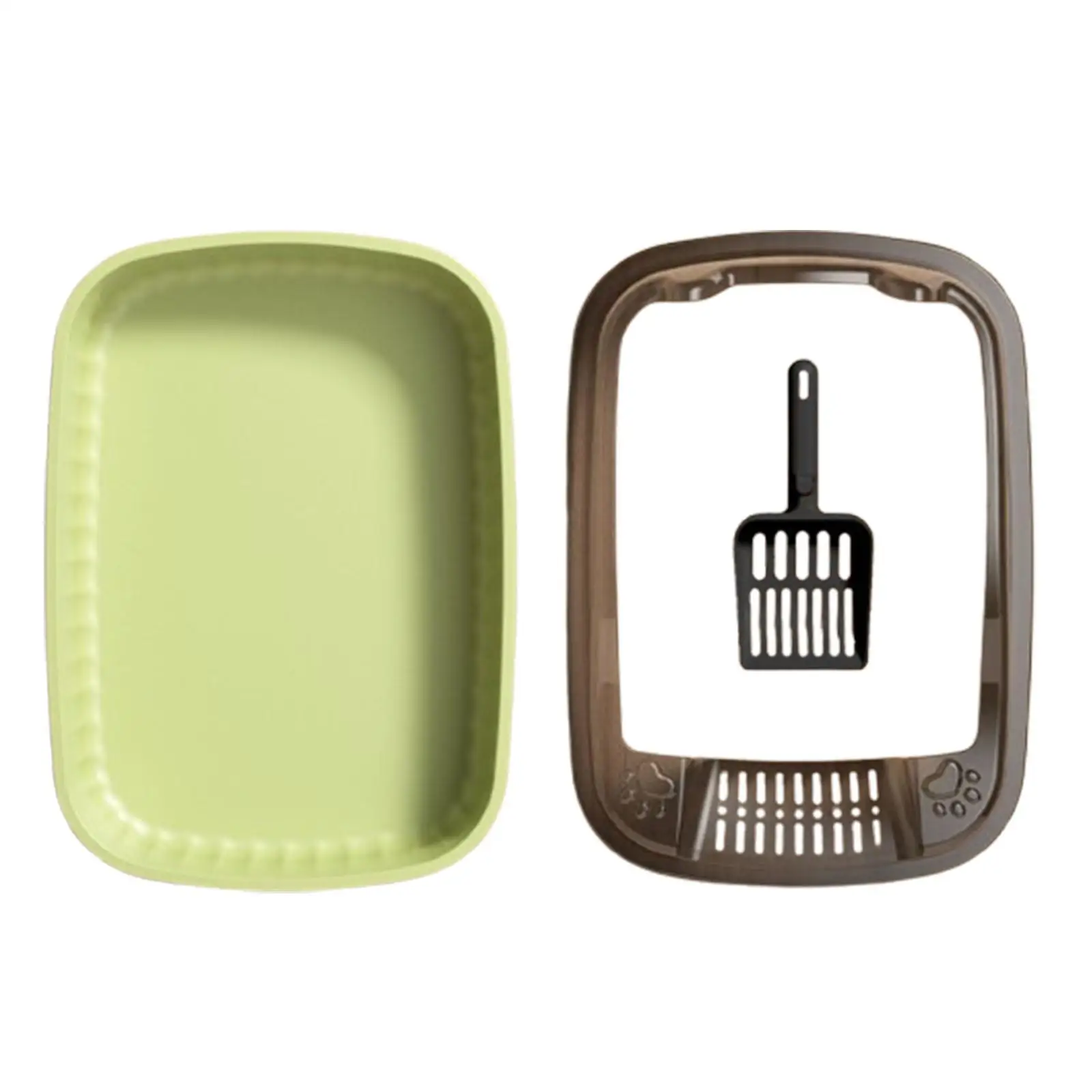 Cat Litter Boxes Opening Top with High Sides Cat Sandbox Cat Toilet Kitten Litter Pan for Dog Puppy Rabbits Large Cats