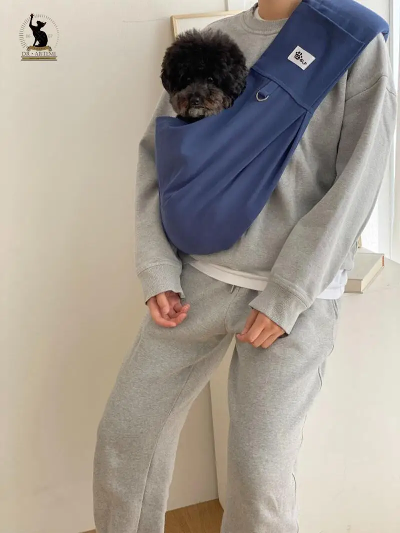 Bolso portátil para perro y gato, bolsa de hombro cruzada para viaje al aire libre, bolso de mano para cachorro, suministros de transporte para mascotas - imagen 5