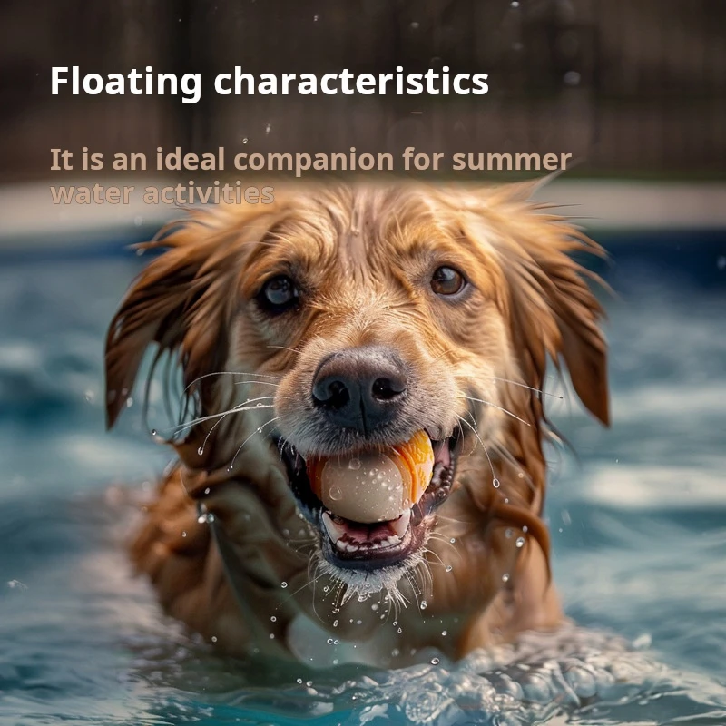 Pelota de rebote para perros, juguete para mascotas con chirrido, pelota resistente para entrenamiento de mascotas, pelota para morder para perros, pelota Vocal en forma de C Tpr - imagen 2