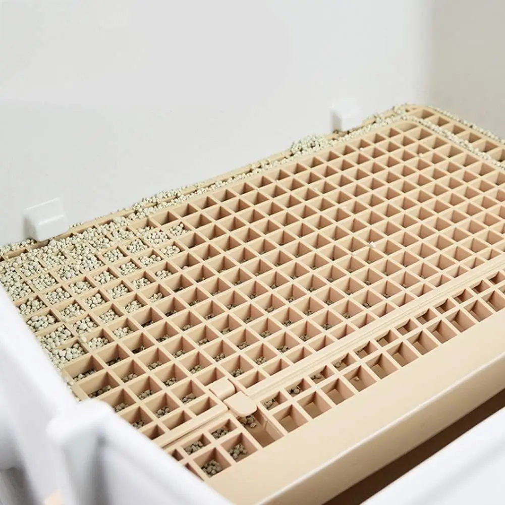 Caja de arena para gatos, bandeja de arena, relleno para inodoro para gatos, cubo de basura autolimpiante con saneamiento de basura de cristal absorbente