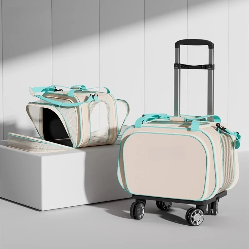 Transportín desmontable transpirable para gatos y perros pequeños