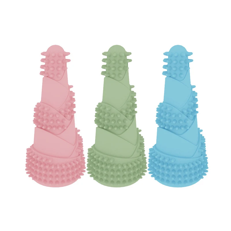 Juguete masticable de goma para perros pequeños, resistente a mordeduras, Limpieza de dientes, suministros para mascotas - imagen 5