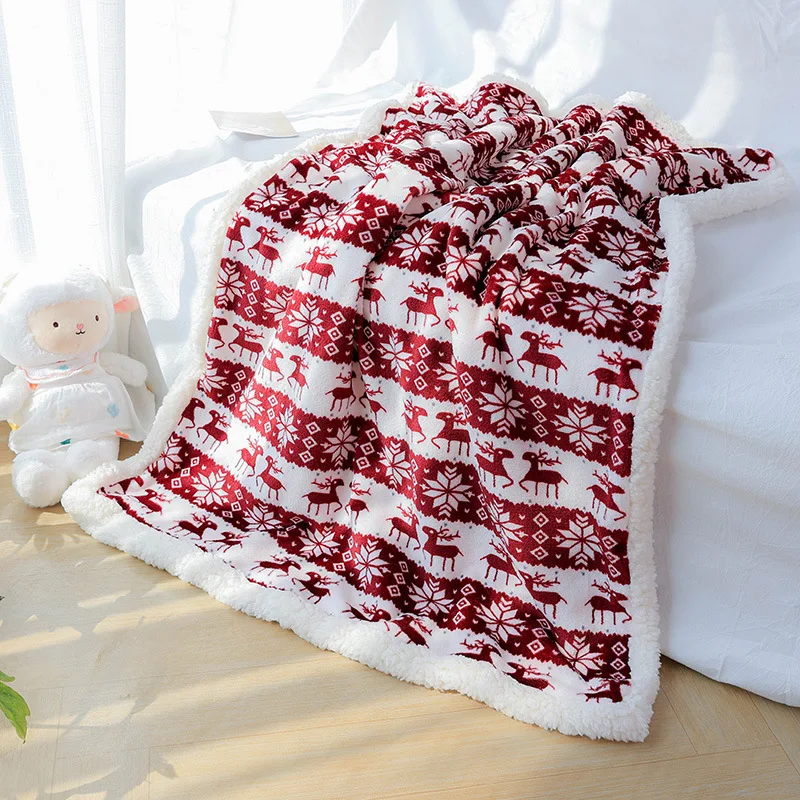 Manta de doble capa para perros y mascotas, bonito patrón de ciervo, manta para mascotas para gatos, perros, suave y cómoda funda para dormir para perros, accesorios para perros - imagen 4