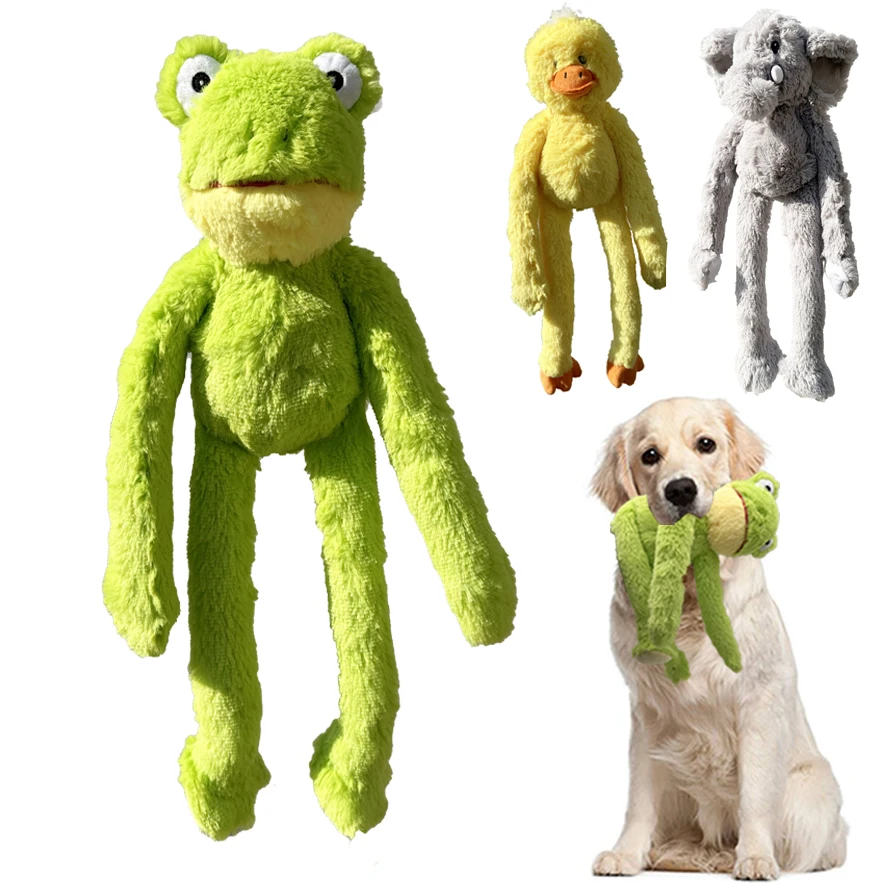 Perros de mascota exprimir, chirrido, pollos lindos, ranas, elefantes, juguetes de peluche acompañan todo tipo de perros, grandes, medianos, pequeños - imagen 2