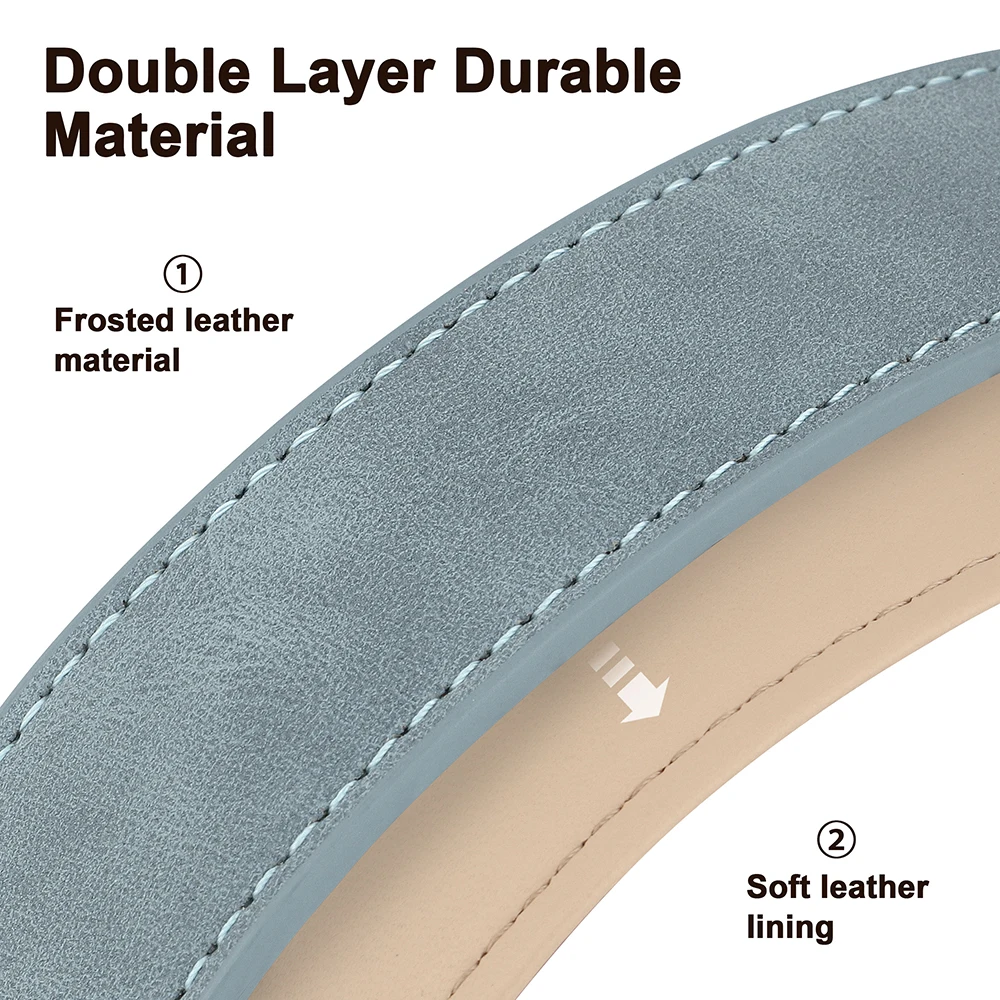 Collar de perro personalizado, collares de cuero PU suave para perros, Collar de identificación de perros acolchado de cuero para perros pequeños, medianos y grandes, color rosa Pug - imagen 3