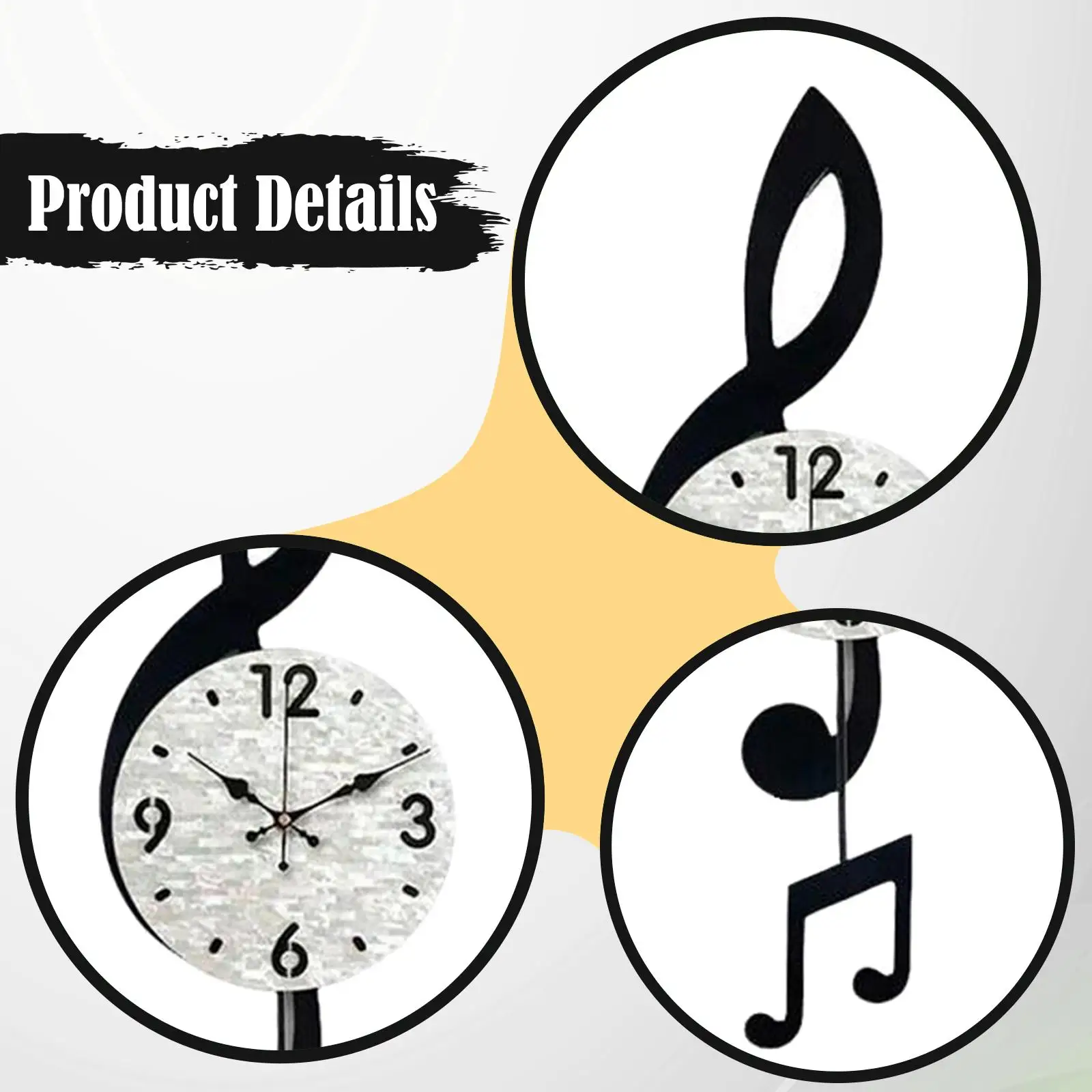 Music Note Wall Clock Modern,Wall Art Decor Acrylic Music Note Art Quiet No Ticking for Study Room Living Room Cafe Music Lovers Music Note Wall Clock Modern,Wall Art Decor Acrylic Music Note Art Quiet No Ticking for Study Room Living Room Cafe Music Lovers