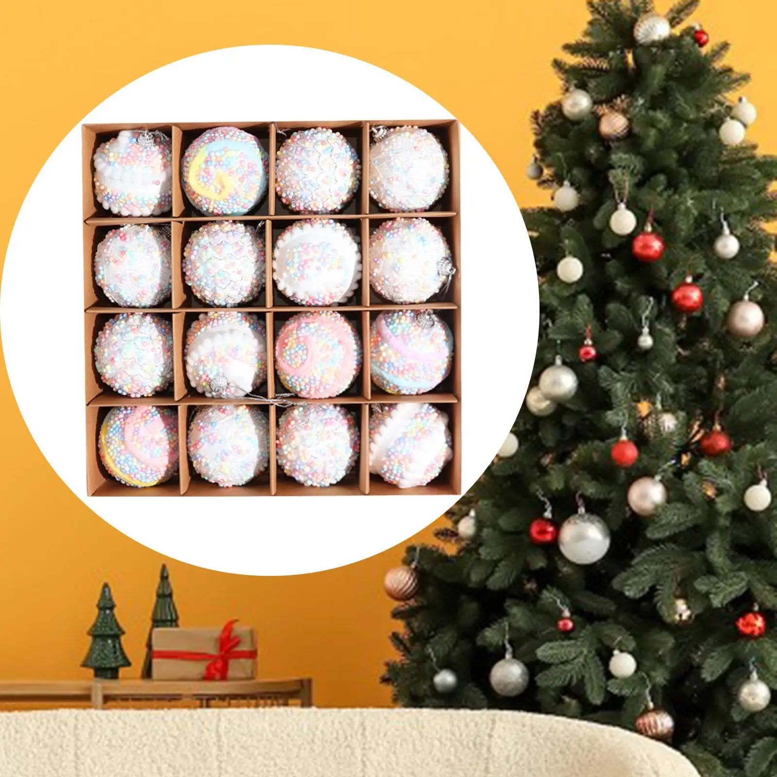 Bolas de Navidad Decoraciones navideñas Espuma Ligera Inastillable Adornos navideños - imagen 4