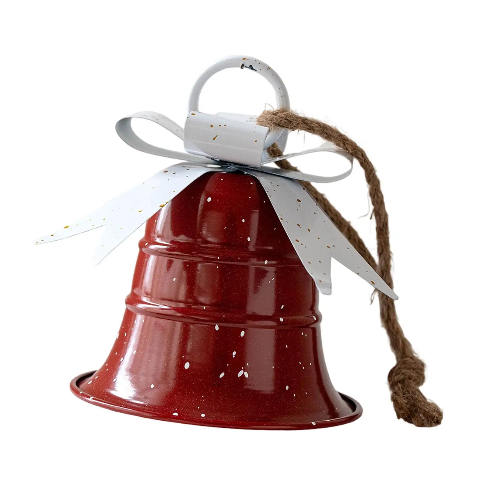 Christmas Bell Ornament Retro Rustic Hanging Pendant Xmas Decor Christmas Tree Decoration for Home Window Door Indoor Holiday