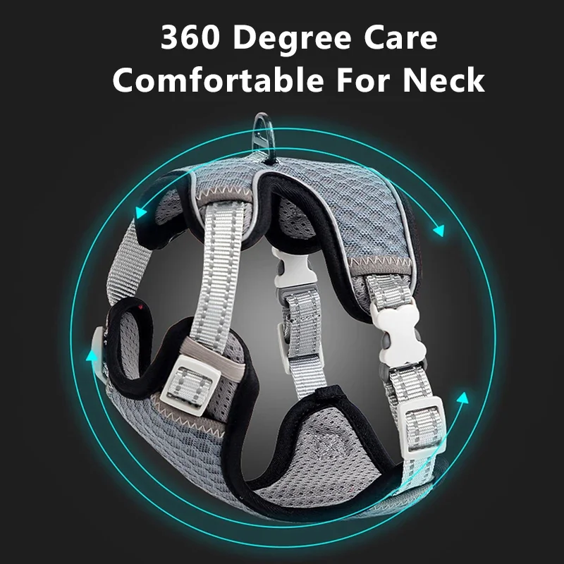 ATUBAN Arnés y correa para gatos para caminar, arnés para gatos pequeños, arnés para gatos a prueba de escape, arnés para gatos grande y ajustable reflectante - imagen 5