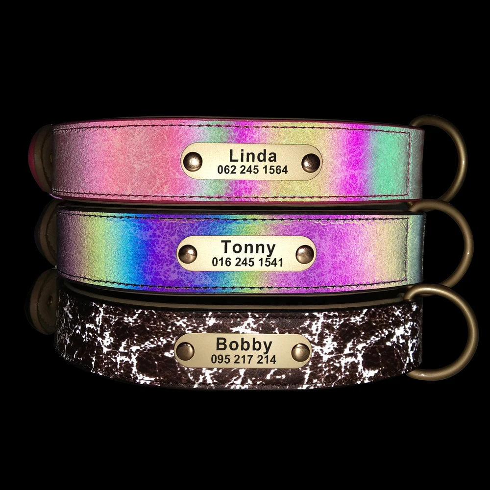 Collar luminoso personalizado para perro y gato, Collar fluorescente para mascotas, etiqueta de identificación con nombre grabado, suave para perros pequeños y grandes - imagen 4